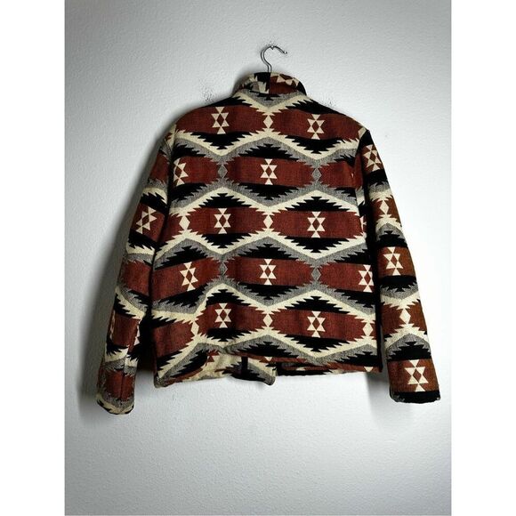 New Identity Womens Jacket Southwestern Tapestry Aztec Sz 2XL Cotton - Picture 7 of 13